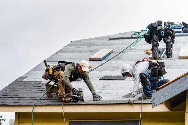 Professional Gutter Installation technician working in Wheatland, ND